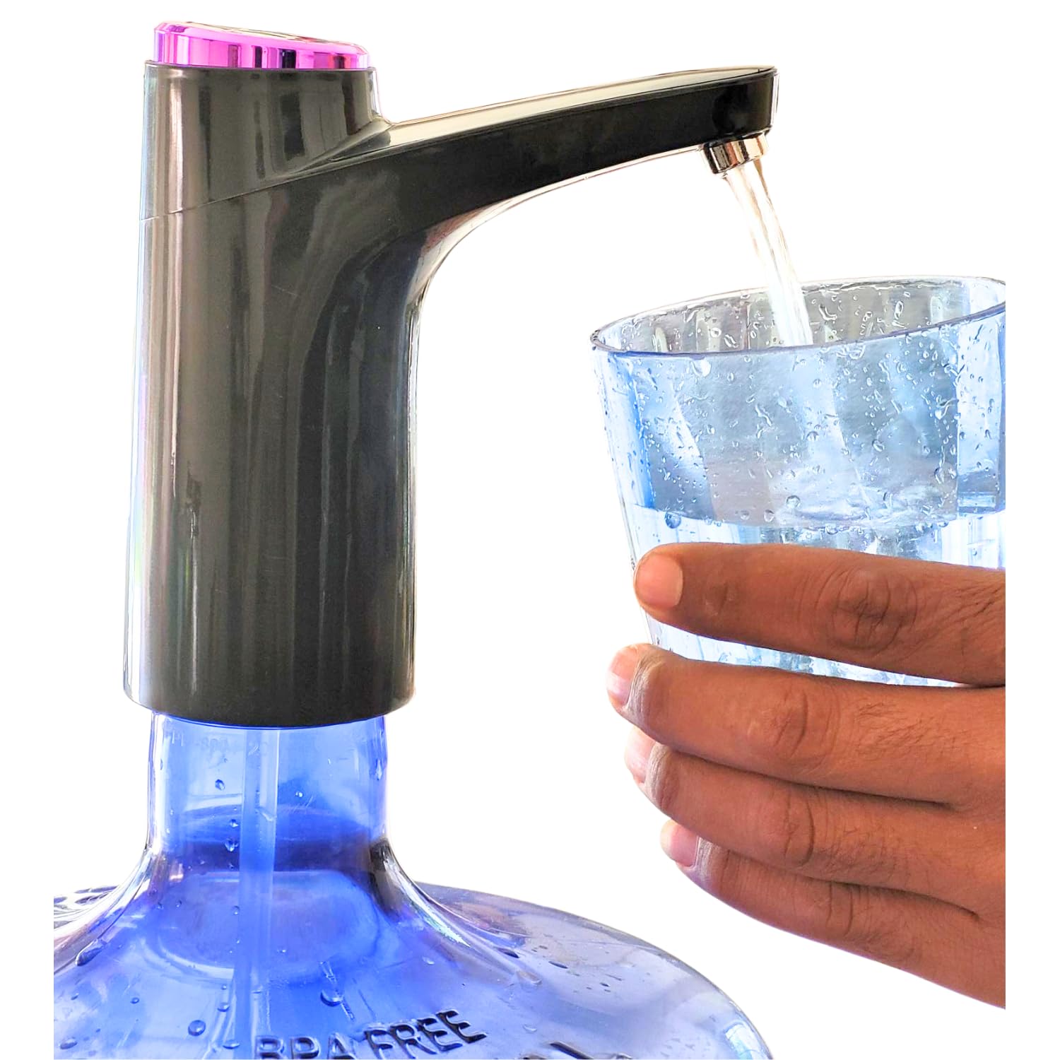 Portable Electric Smart Water Bottle Pump with Rechargeable USB - Mini USB Water Dispenser for 3 & 5 Gallon Bottles - Perfect for Home, Office, Gym & Outdoor Activities