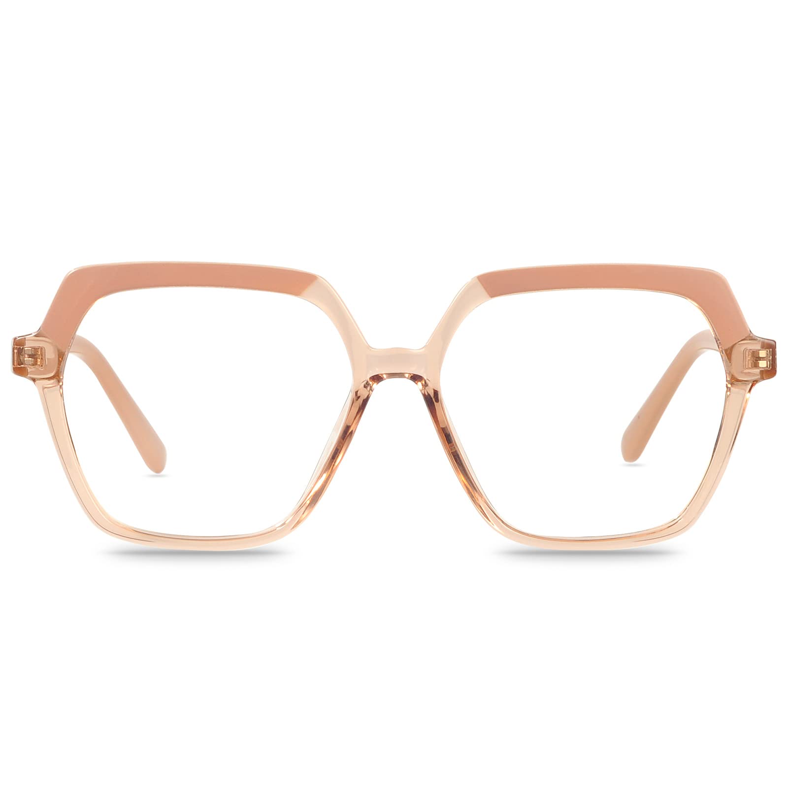 Blue Light Blocking Glasses for Women - Stylish Oversized Computer & Gaming Glasses with UV Protection - Reduce Eye Strain for Office Work, Online Classes & Late-Night Screen Use