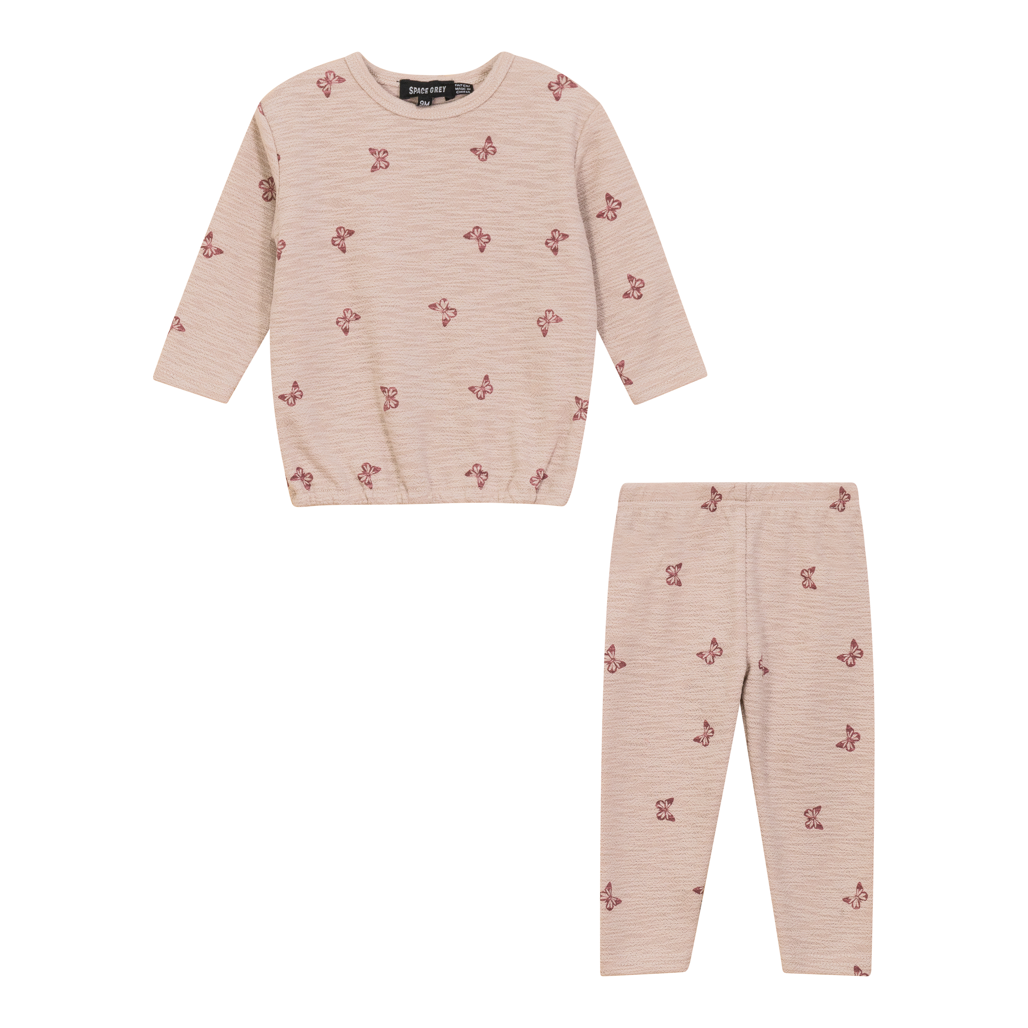 Butterfly Turtle Printed 2-Piece Pajama Set for Women - Soft Cotton Sleepwear for Lounge & Bedtime Comfort
