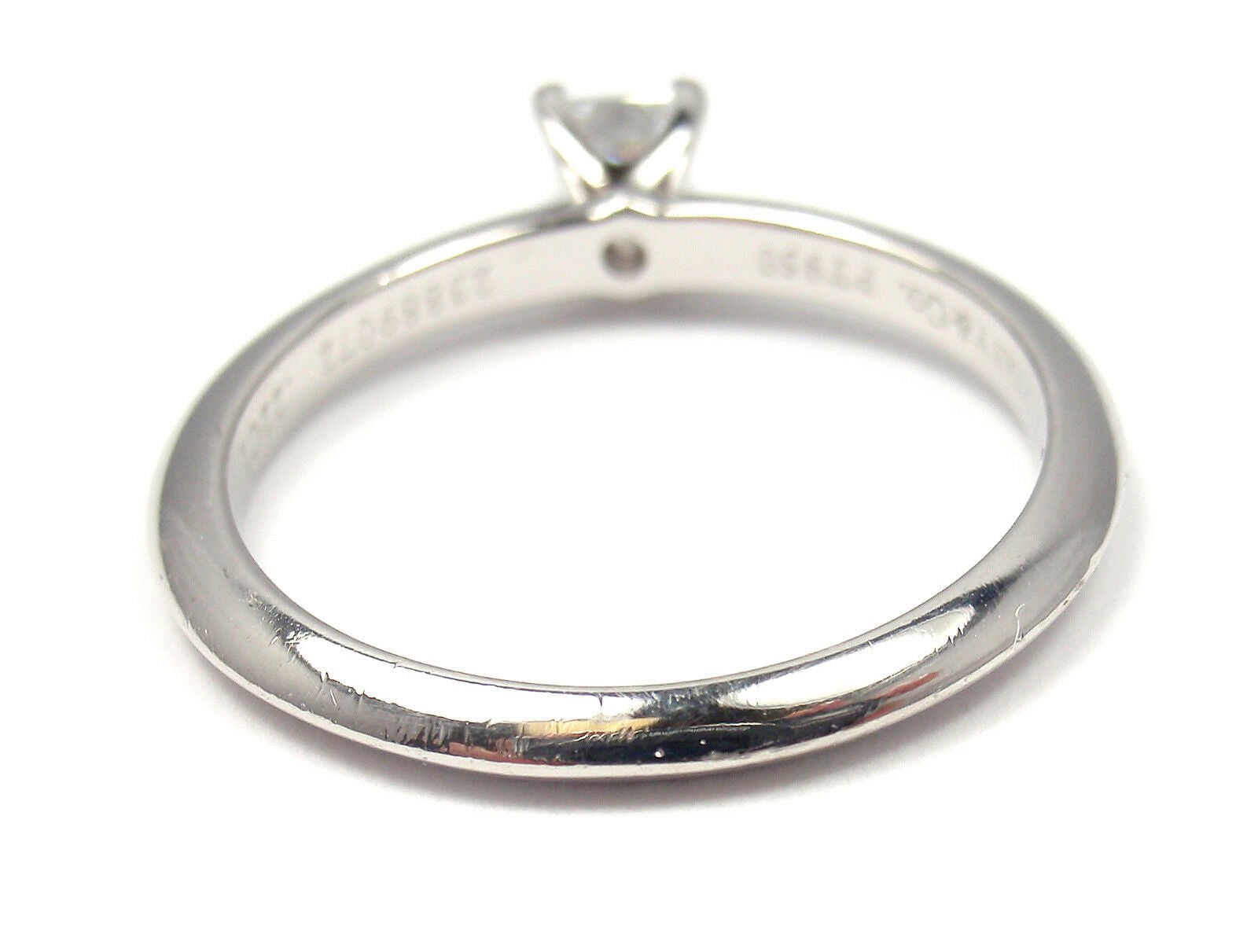 Tiffany & Co Platinum Square Cut Diamond Ring 0.22ct VS2 D Color Triple Excellent - Elegant Engagement Ring for Women, Perfect for Proposals, Anniversaries & Special Occasions