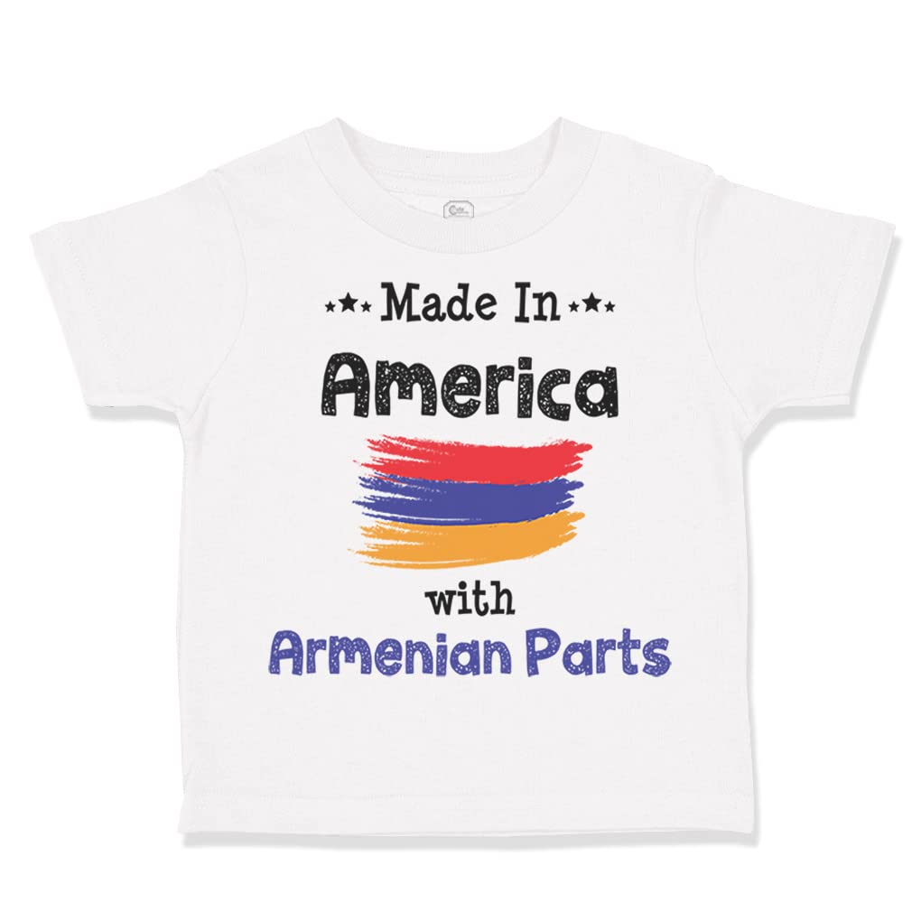 American-Made Toddler T-Shirt with Armenian Fabric - Soft & Durable Kids' Casual Wear for Everyday Play & Outings