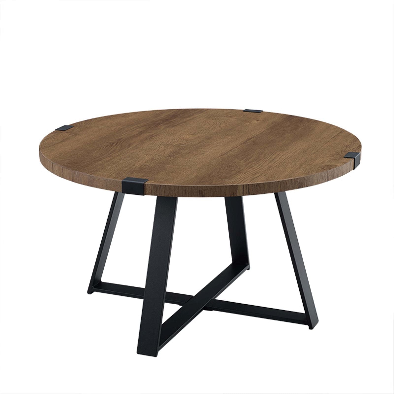 Criterion Dark Oak Capri Round Coffee Table - Perfect for Living Room, Lounge & Home Decor