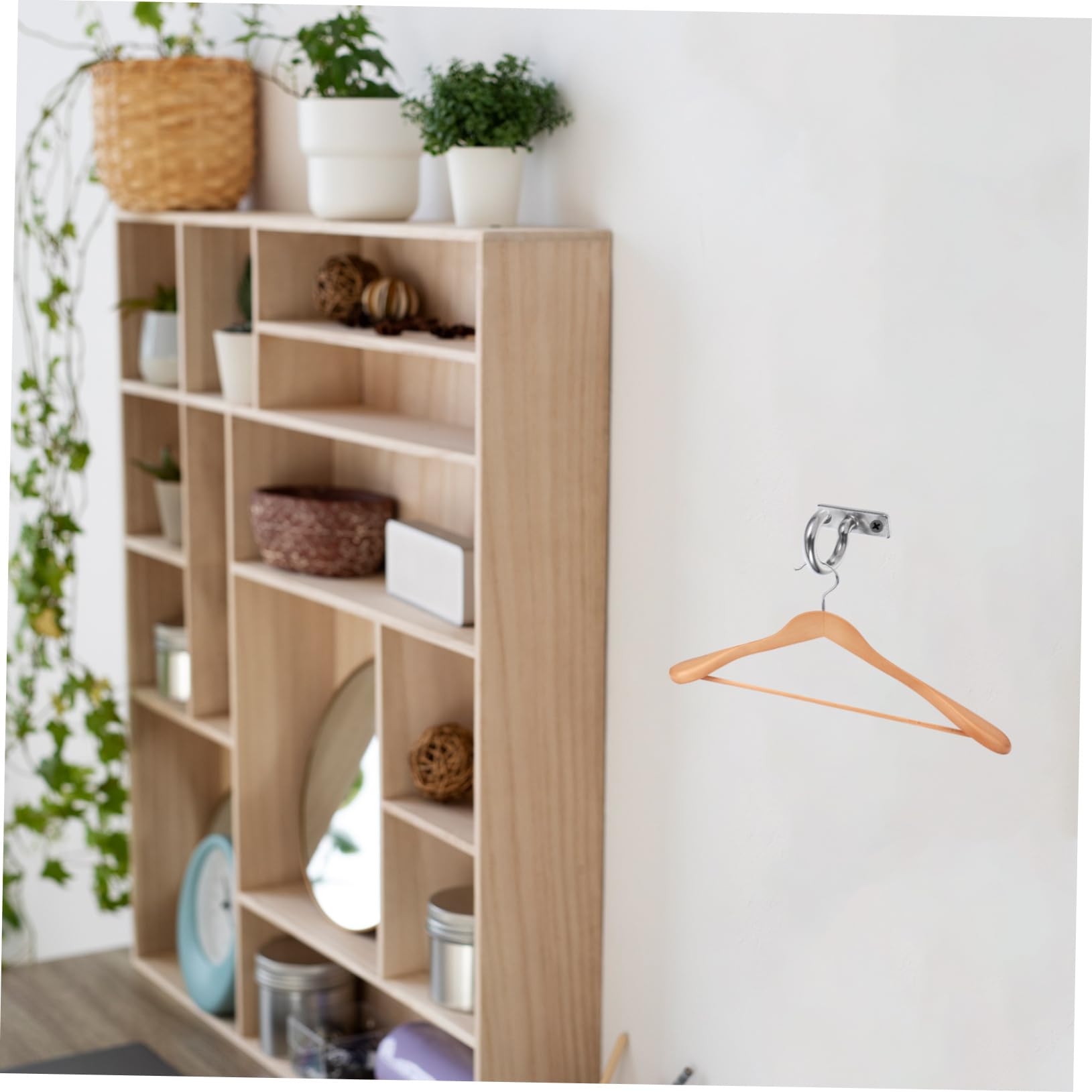 DOITOOL Stainless Steel Ceiling Hooks with Screws & Eye Plate - Heavy Duty Wall Mount Hooks for Garments, Ceiling Fans, Plants & Home Decor - Perfect for Closet Organization & Hanging Decorations