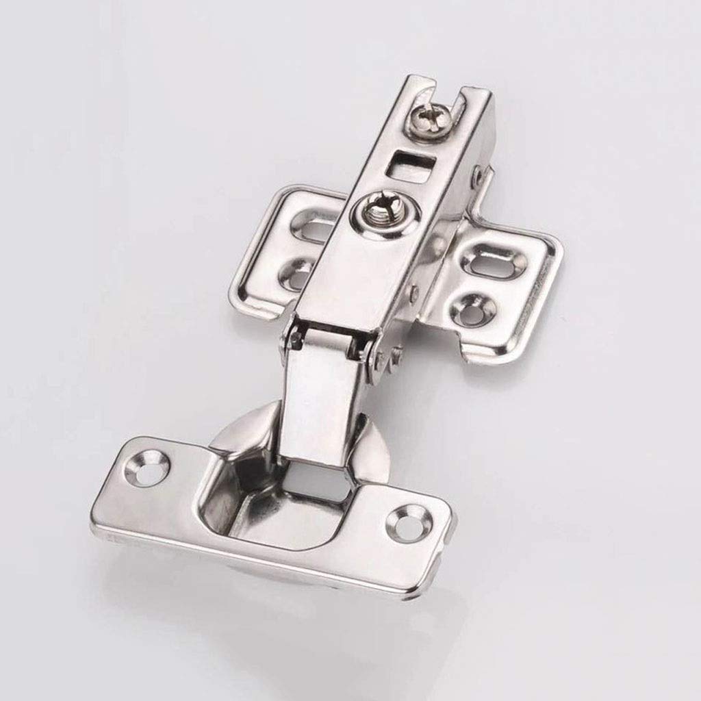 4Pcs Stainless Steel Hydraulic Soft Close Cabinet Door Hinges with Damper Buffer - Full/Embed Installation for Kitchen Cupboards & Furniture (Color C) | Perfect for Kitchen Cabinets, Wardrobes & Storage Units
