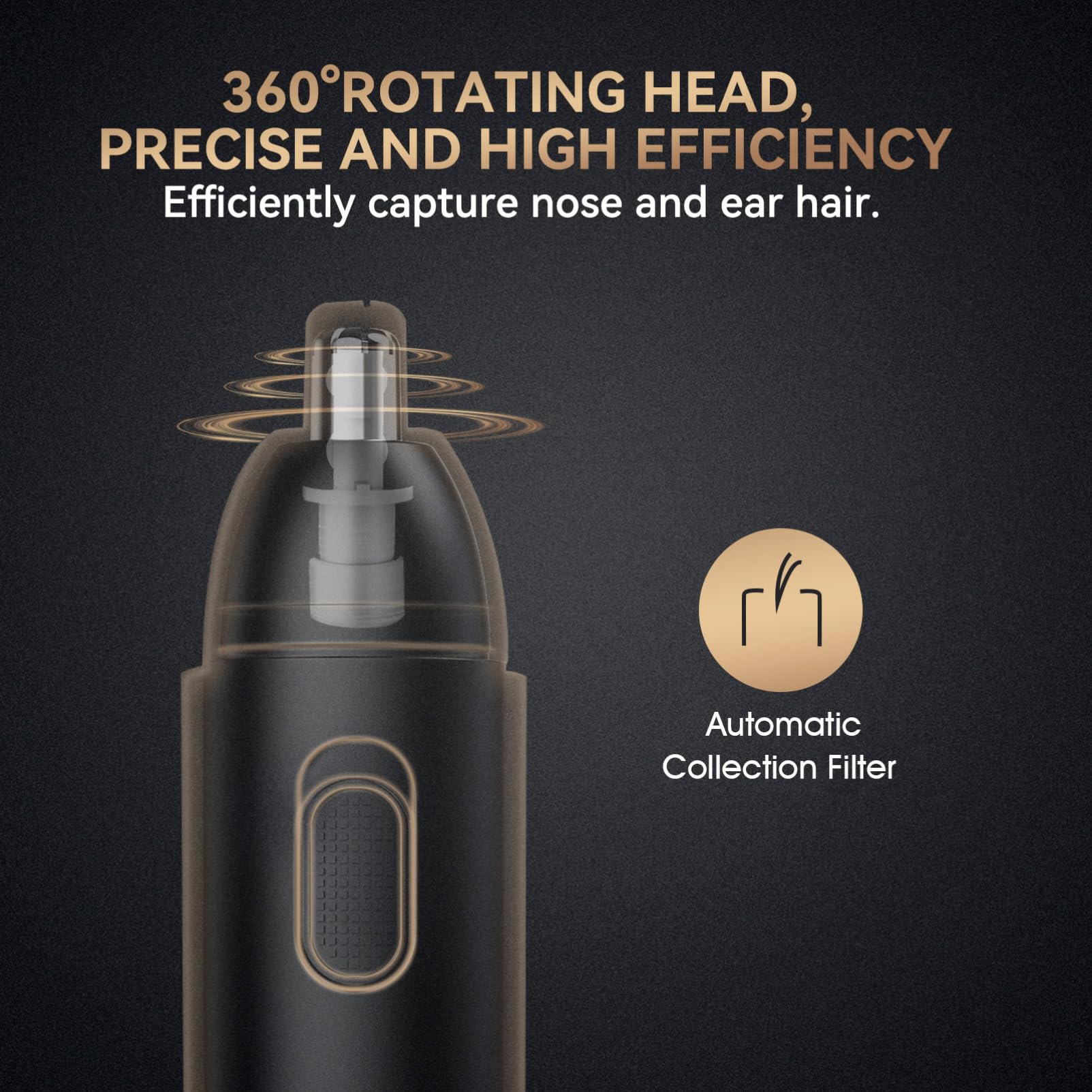 FOMIYES Rechargeable Electric Nose & Ear Hair Trimmer for Men - Waterproof Wet/Dry Use, Travel Lock, Portable USB Design - Perfect for Travel, Home Grooming & Personal Care