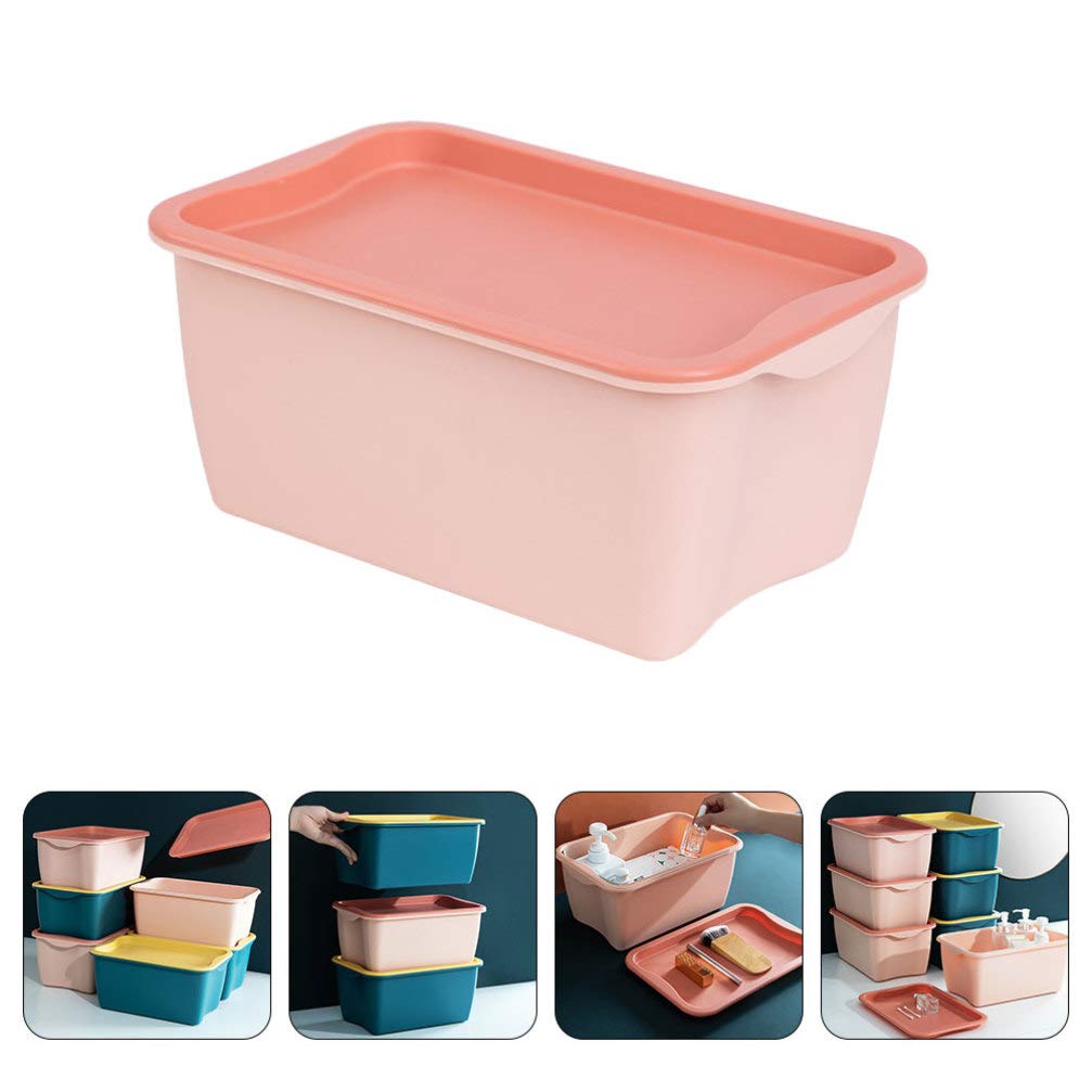 Hemoton Plastic Storage Bins with Drawers - 1PC Organizer Box for Toys, Jewelry, Office Supplies | Desktop & Shelf Storage Solution for Home & Office Organization