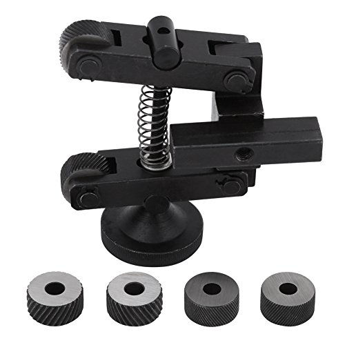 Adjustable Knurling Tool Kit with Holder & Wheels - Linear Knurl Tool for Lathe, Metalworking, and DIY Projects - Perfect for Machining, Engraving, and Custom Metal Fabrication