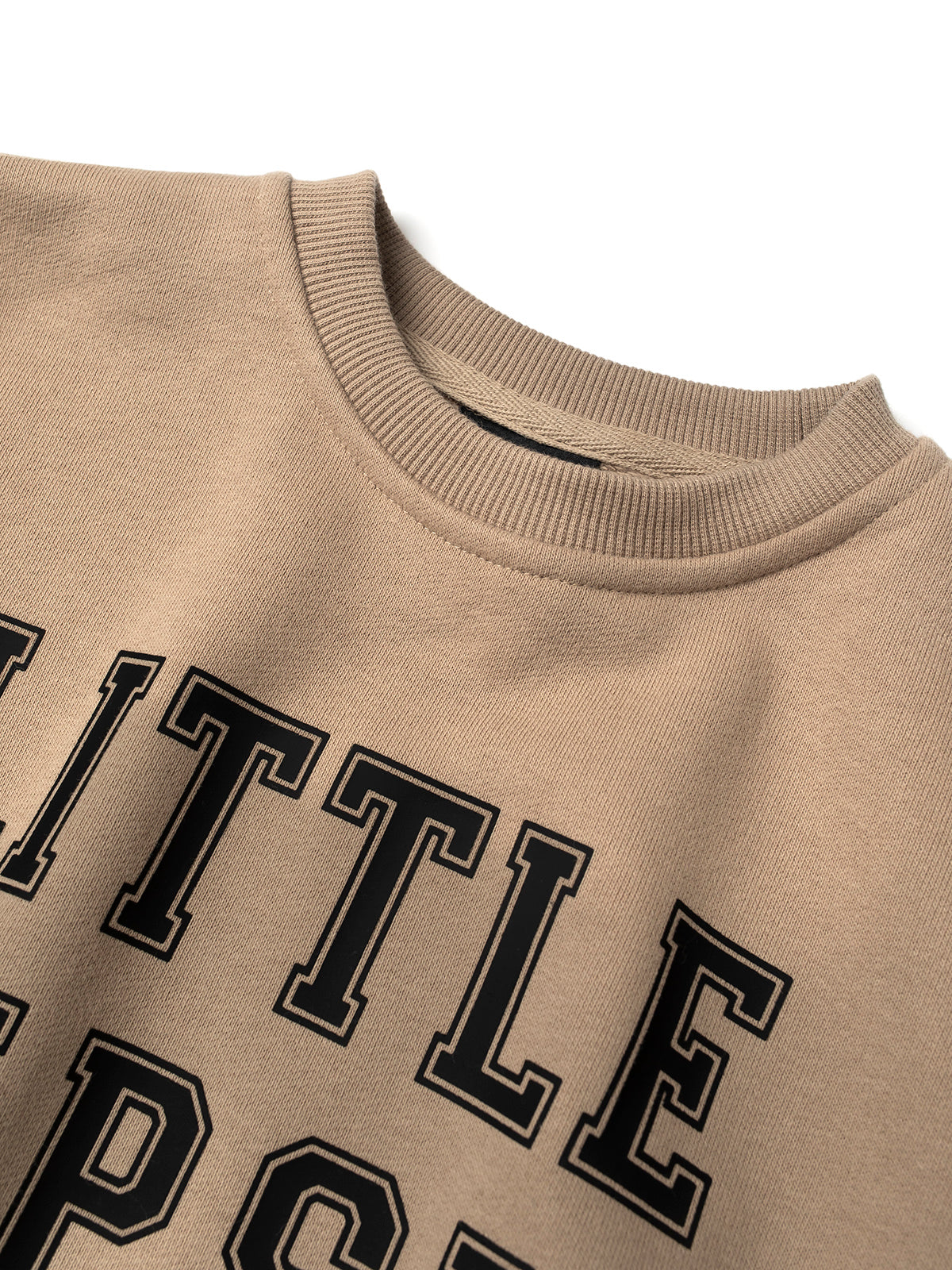 LB Collegiate Crewneck Sweatshirt for Men & Women | Soft Cotton Blend | Comfortable & Stylish | Tan | Perfect for Casual Wear, College Campuses & Everyday Outfits