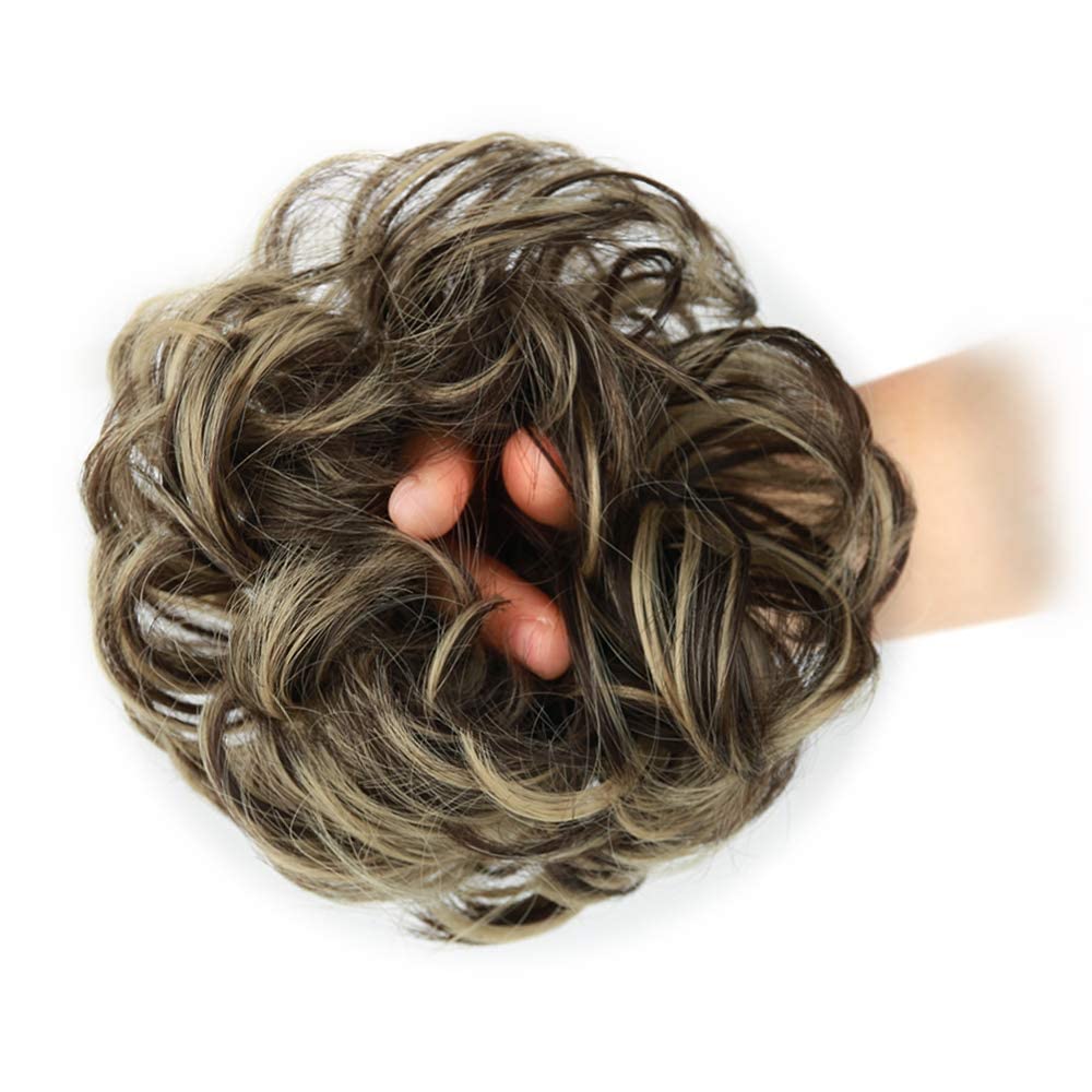 Curly Synthetic Messy Hair Bun Hair Scrunchies Extension - Perfect for Messy Bun Hairstyles, Ponytail Accessories & Everyday Hair Styling