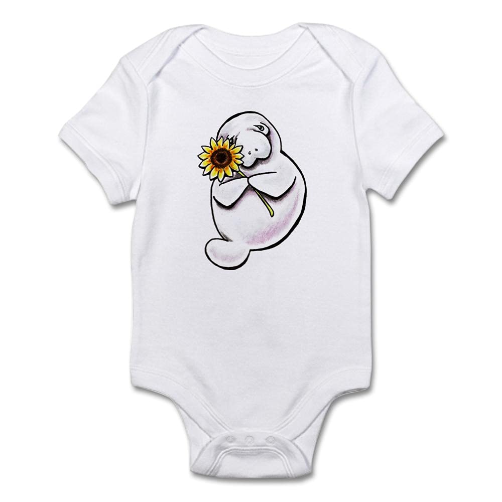 Sunny Manatee Baby Bodysuit - Cute Animal Print One-Piece Outfit for Infants & Toddlers | Perfect for Beach Vacations, Photo Shoots & Everyday Wear