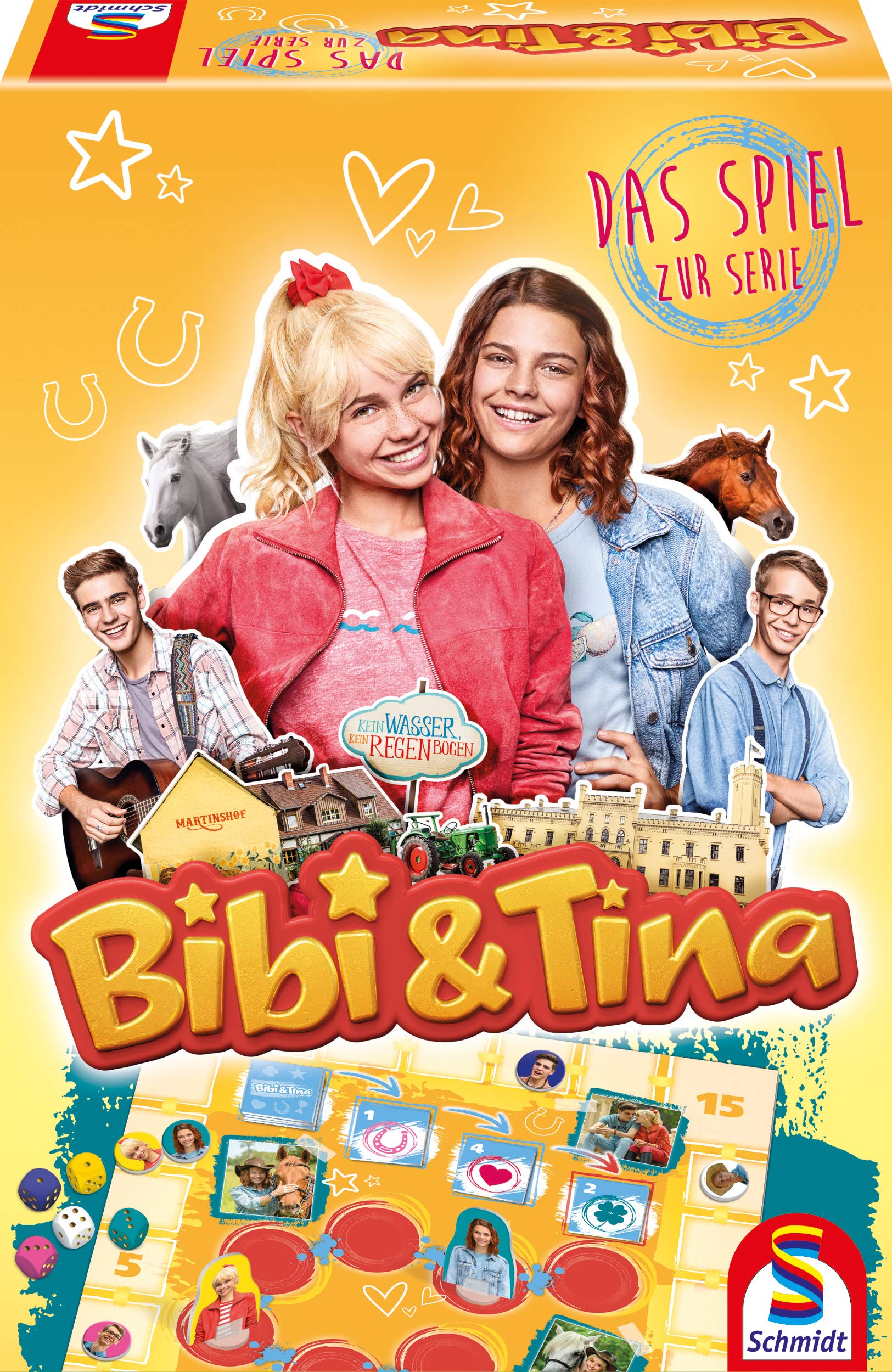 Bibi and Tina Board Game by Schmidt Spiele - Fun Family Running Game for Kids and Fans of the Series | Perfect for Birthday Parties, Family Game Nights, and TV Show Enthusiasts