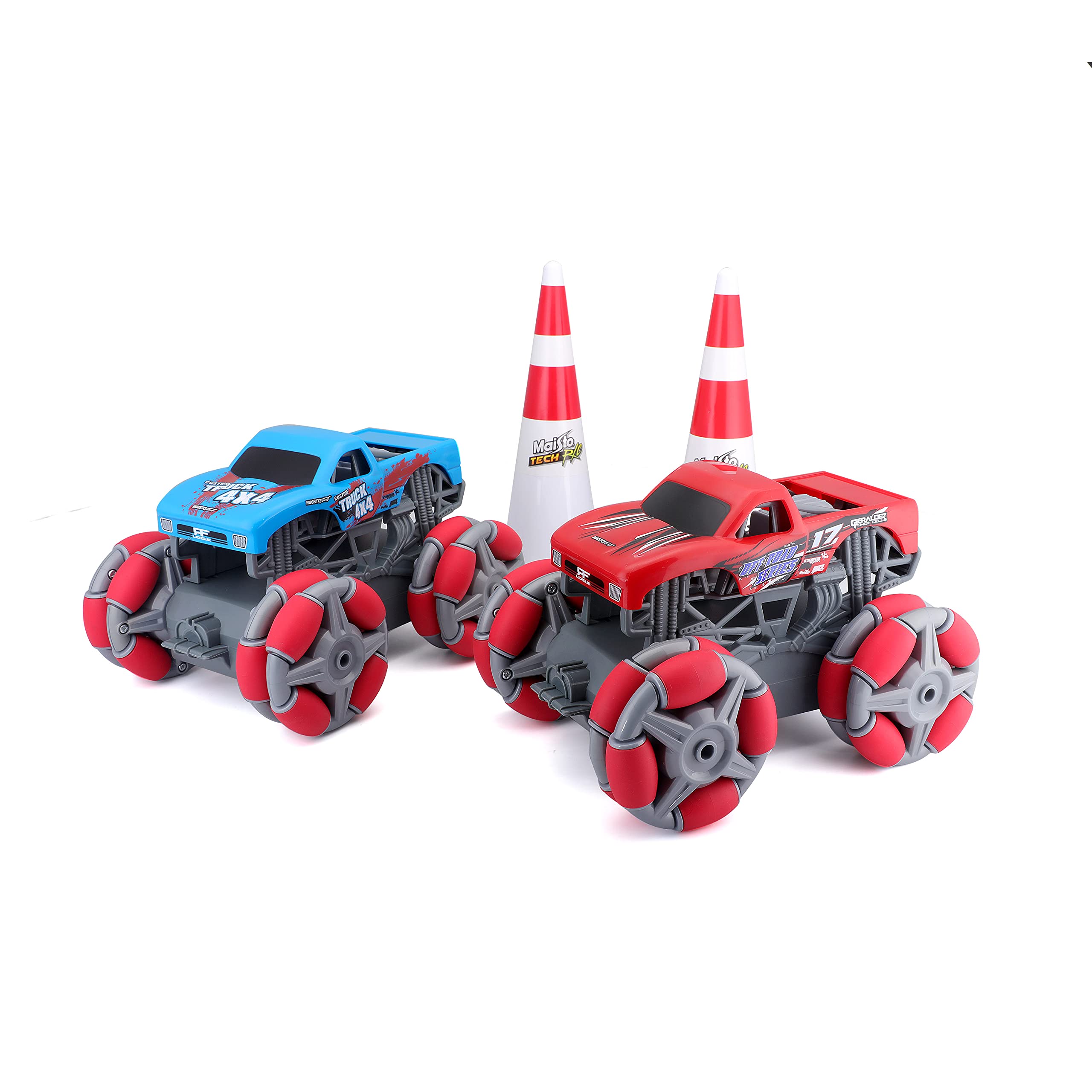 Maisto RC 2-Pack Monster Truck CYKLONE Drift Set with Accessories - Remote Control Toy Cars for Kids - Perfect for Indoor & Outdoor Play, Birthday Gifts & Racing Competitions
