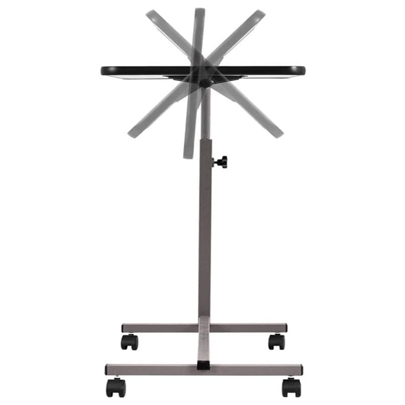 Adjustable Overbed Table with Wheels - Mobile Hospital Bedside Table for Eating, Reading & Nursing - Liftable Dining Tray for Elderly & Bedridden Patients - Ideal for Home Care & Medical Facilities