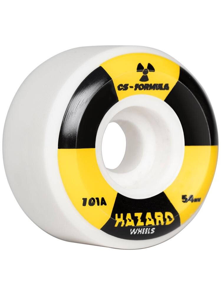 Hazard Radio Active CS: 58mm Conical White Skateboard Wheels for Street & Park Skating - High Performance & Durable