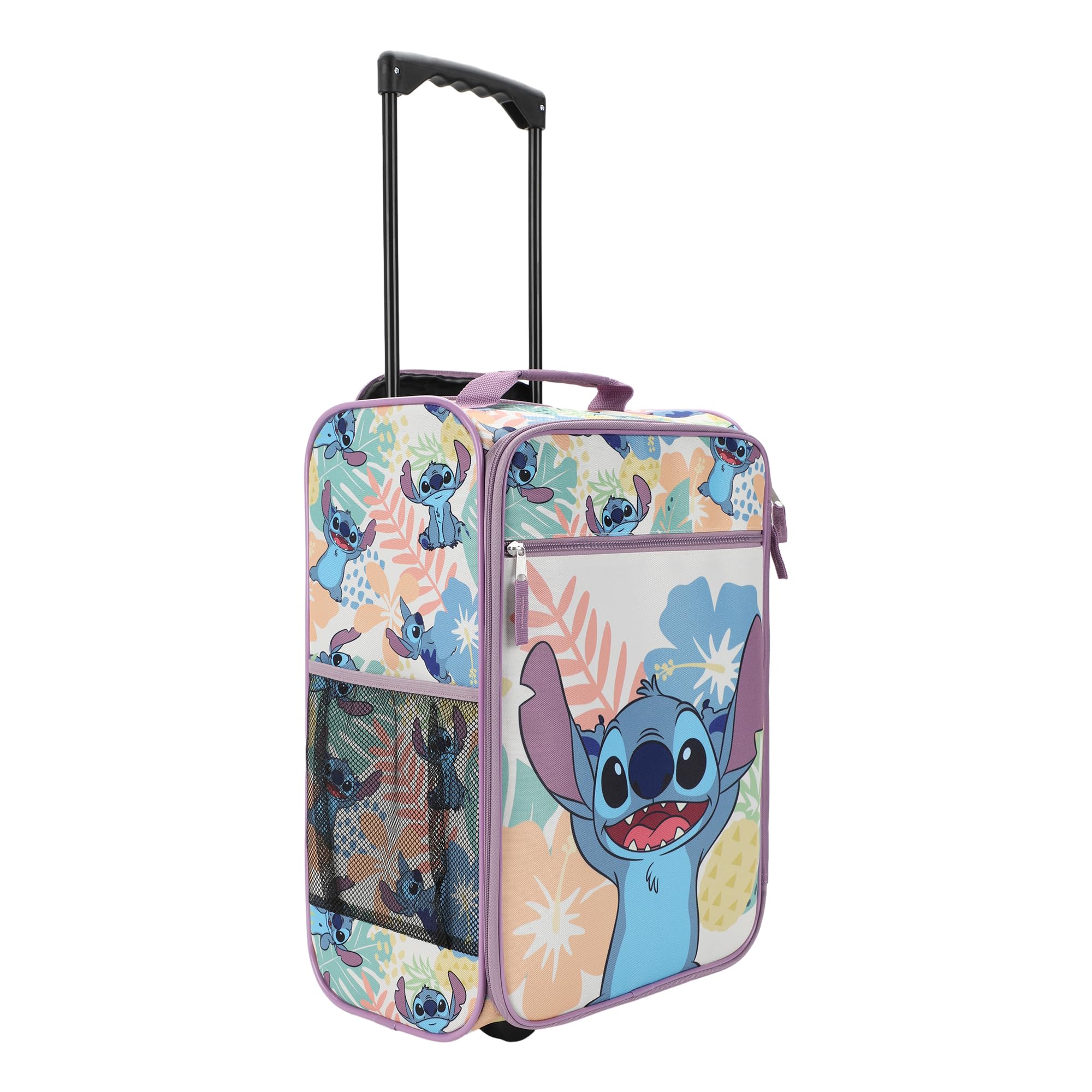 Lilo & Stitch Tropical Fruit & Flowers 18-Inch Youth Pilot Case Carry-On Luggage Suitcase - Perfect for Kids Travel, School Trips & Airplane Adventures