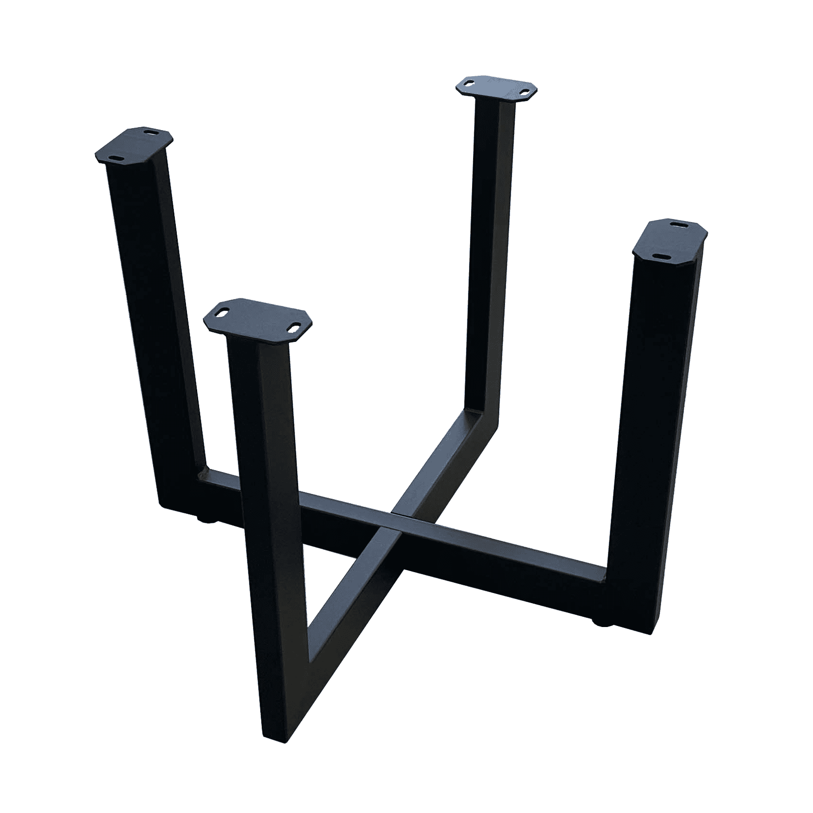 SS1420 Round Cross Coffee Table Base - Heavy Duty Metal Legs for Round or Square Table Tops (1 Set) - Perfect for Living Room, Office, or Restaurant Furniture