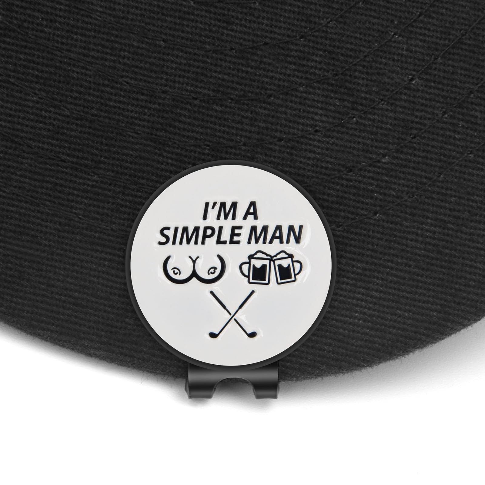 ZZHAO Magnetic Golf Ball Marker with Hat Clip - 25mm Funny Golf Accessories for Men | Perfect Golf Gifts & Tournament Essentials