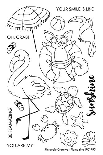 UNIQUELY CREATIVE CLEAR STAMPS FLAMAZING - Premium DIY Scrapbooking Stamps for Card Making, Journaling & Craft Projects | One Size Fits All