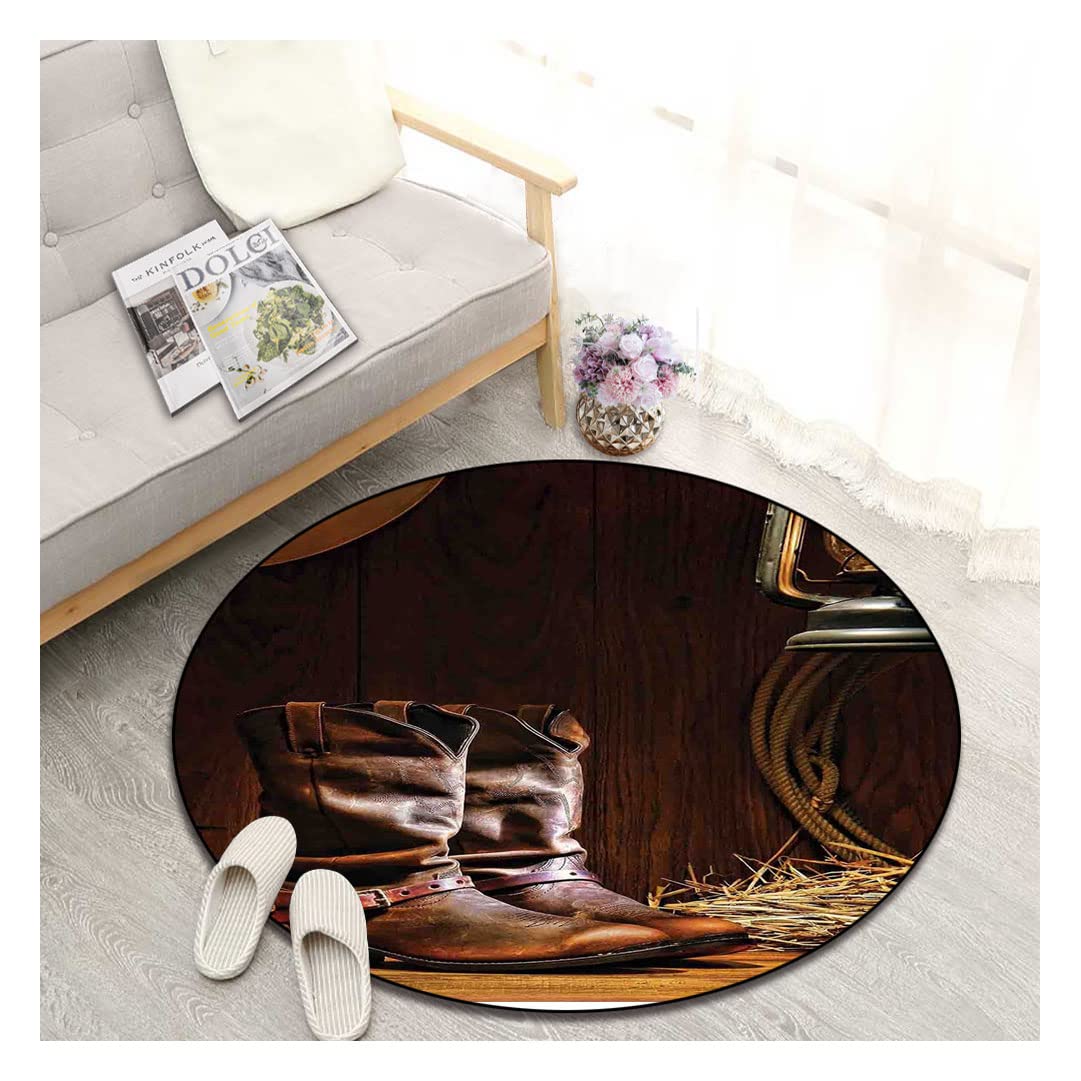 Non-Slip Round Area Rug 59