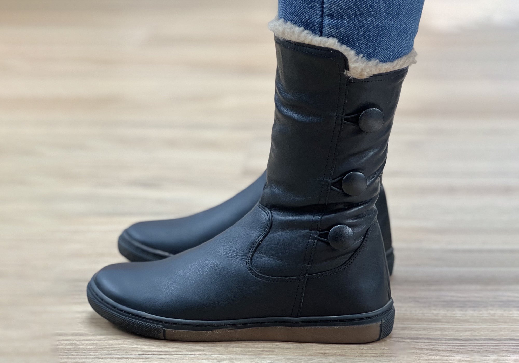 Orizonte Alvo Women's Comfortable Leather Mid Calf Boots | European Style Ankle Boots for Walking, Work & Casual Outfits