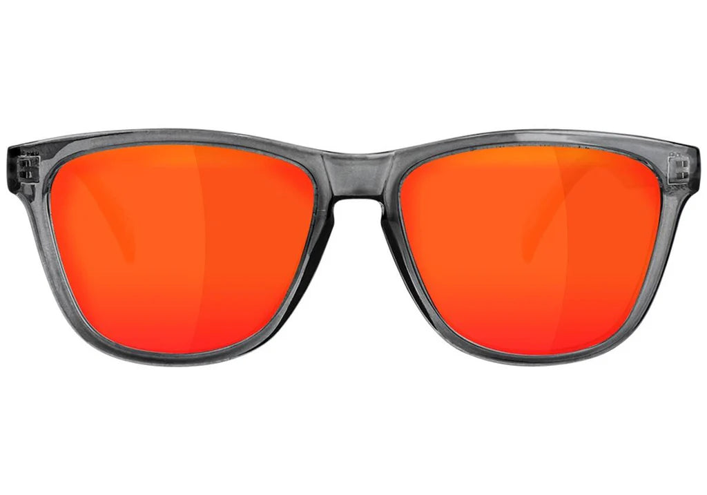 Premium Glassy Deric Polarized Sunglasses - Clear Grey & Red Mirror Lenses for UV Protection - Perfect for Driving, Fishing, and Outdoor Activities