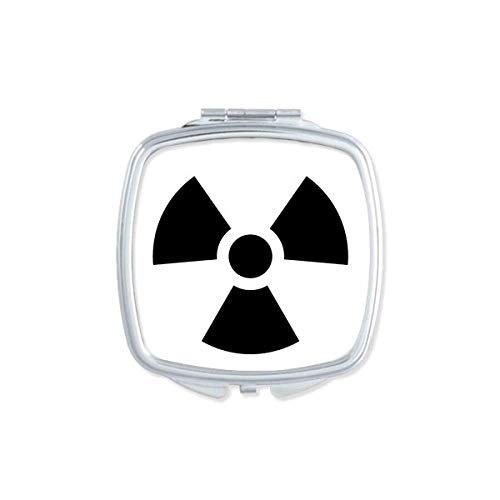 Dangerous Chemical Toxic Radiation Pattern Mirror - Portable Compact Double-Sided Pocket Makeup Mirror for Travel, Home & Emergency Kits | DIYthinker