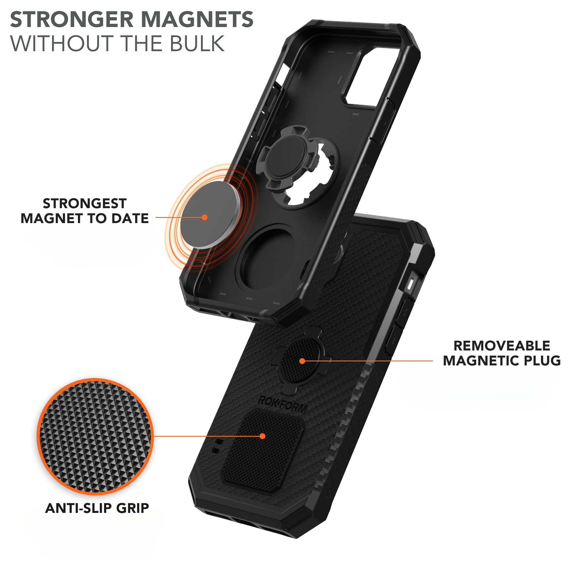 Rokform Rugged Case for iPhone 12 & iPhone 12 Pro with Pro Series Bike Mount - Shockproof Protective Cover for Cycling, Motorcycling & Outdoor Adventures