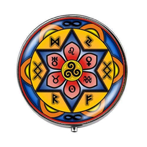 Celtic Knot Triple Spiral Mandala Pill Box - Elegant Metal Candy Storage Container for Jewelry, Vitamins & Small Items | Perfect for Travel, Home Decor & Gift Giving