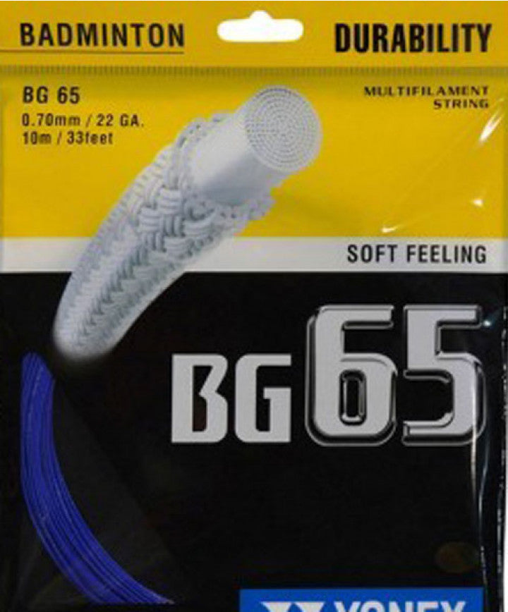 Yonex BG65 Badminton String - High Performance Synthetic Gut for Durability & Control | Perfect for Tournaments & Recreational Play