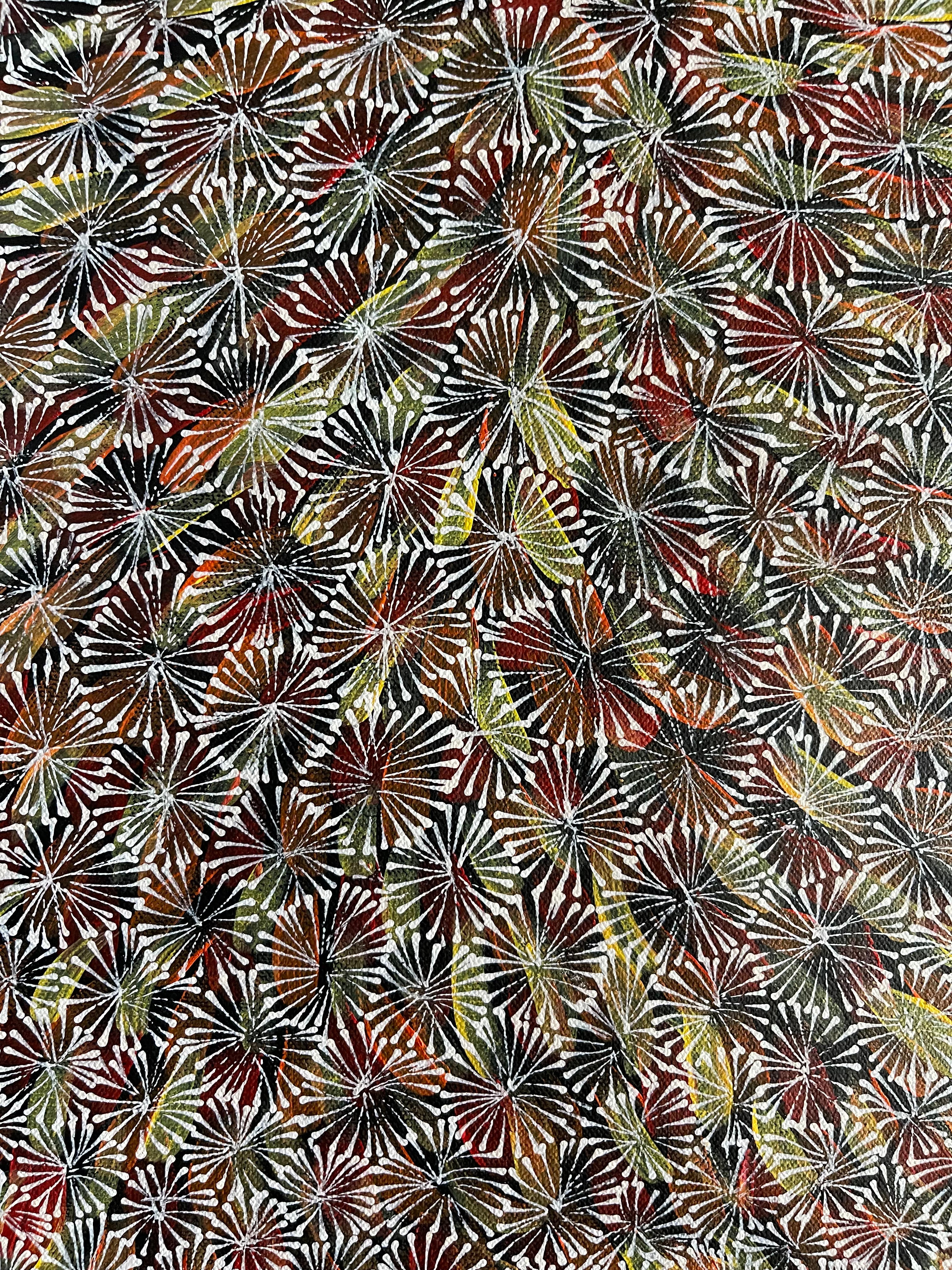 Authentic Audrey Morton Kngwarreye Aboriginal Art - Handmade Indigenous Australian Dot Painting - Perfect for Home Decor & Cultural Art Collection