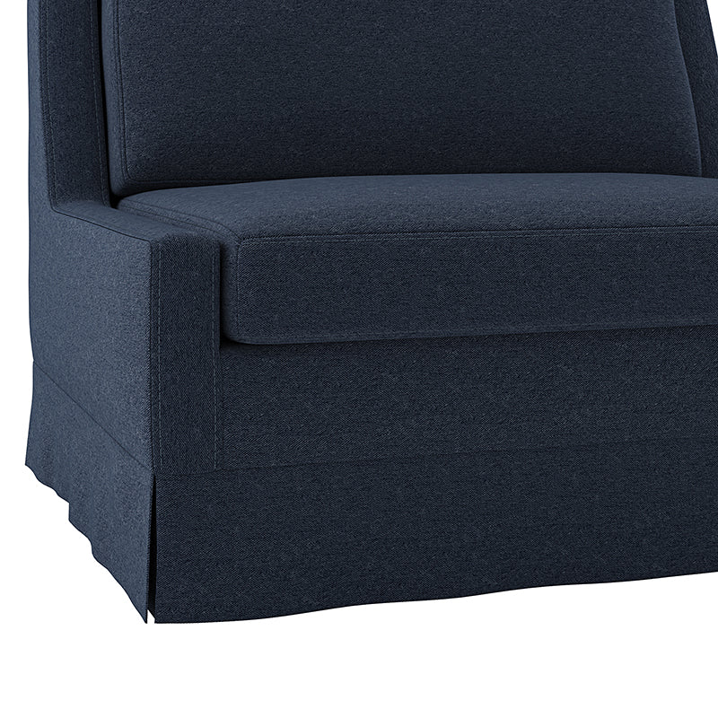 Tobias Modern Style 45W Slipcovered Living Room Chair with Ottoman - Comfortable Lounge Chair for Living Room, Bedroom & Office