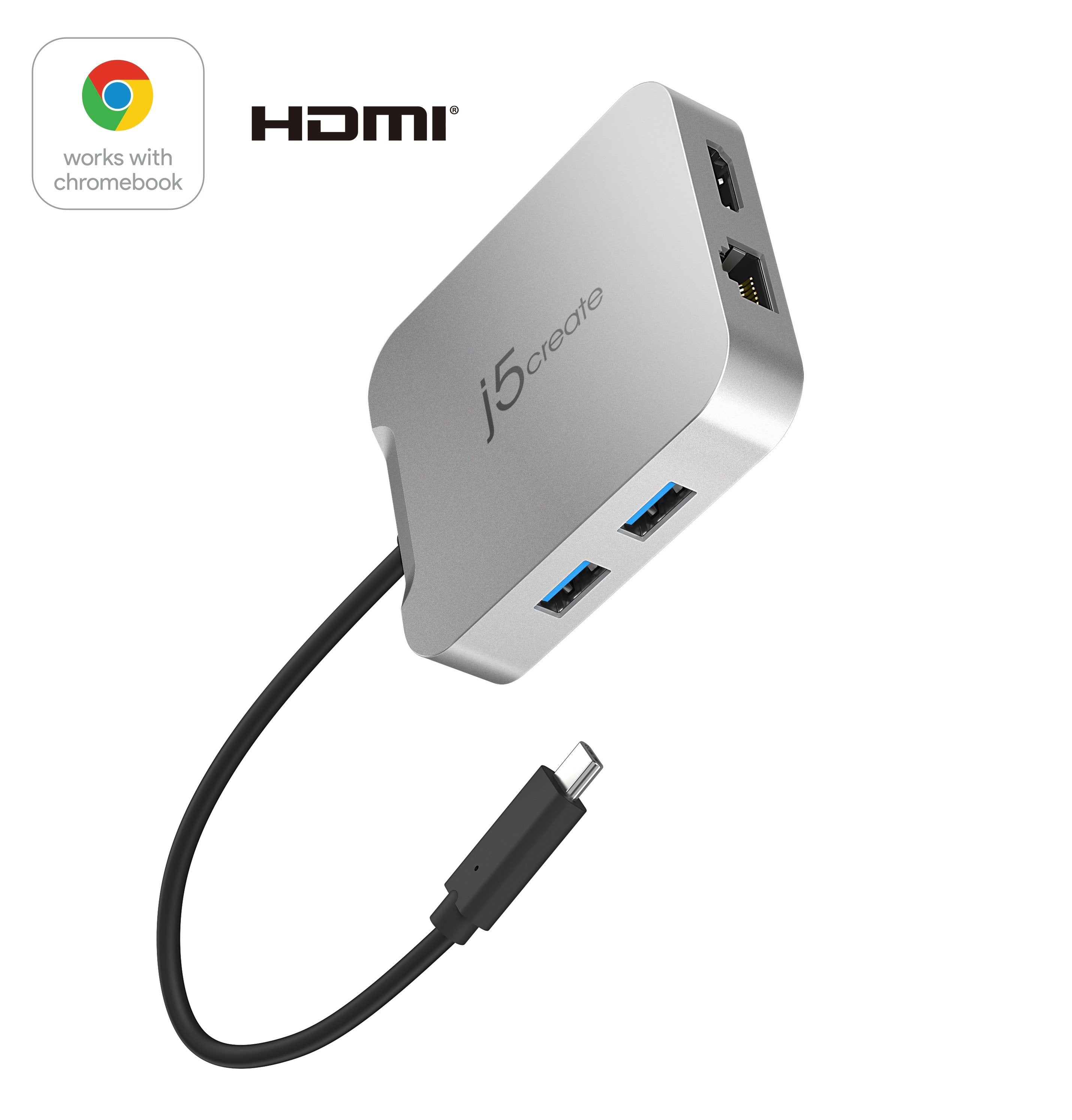 4K60 Elite USB C® PD Multi Port Adapter - 6-in-1 USB C Hub with HDMI, Ethernet, USB 3.0 for MacBook Pro/Air, iPad Pro, Chromebook - Perfect for Home Office, Gaming & Video Conferencing