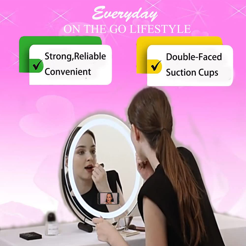 OSKE Double-Sided Silicone Suction Phone Mount - Universal Adhesive Holder for iPhone & Android - Hands-Free Shower/Bathroom/Car Mirror Mount - Fidget Toy & TikTok Video Accessory (Sky Blue) - Perfect for Driving, Bathing & Social Media Recording