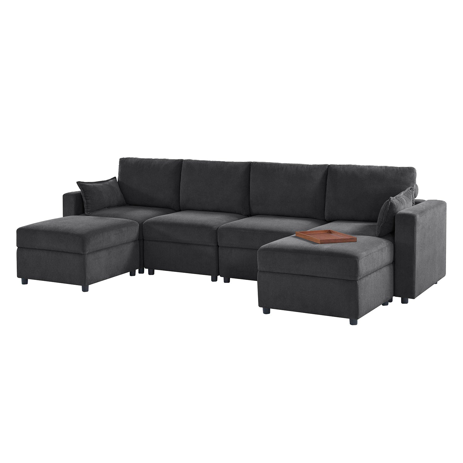 Amando Soft Storage Sectional Sofa - Modern L-Shaped Couch with Hidden Storage | Perfect for Small Spaces, Living Room & Apartment | Comfortable & Stylish Home Furniture