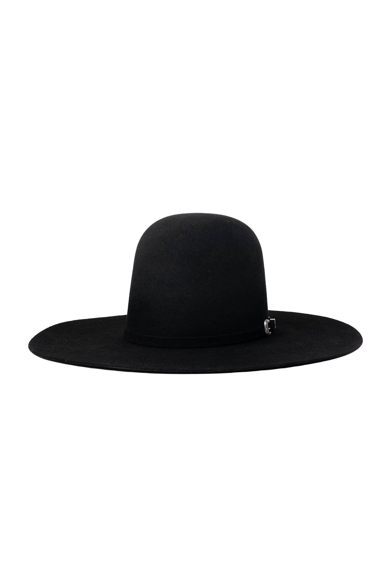 Rock'em 10X Black Beaver Open Crown Felt Cowboy Hat for Men - Western Style Rodeo Hat for Outdoor, Ranch, and Country Events