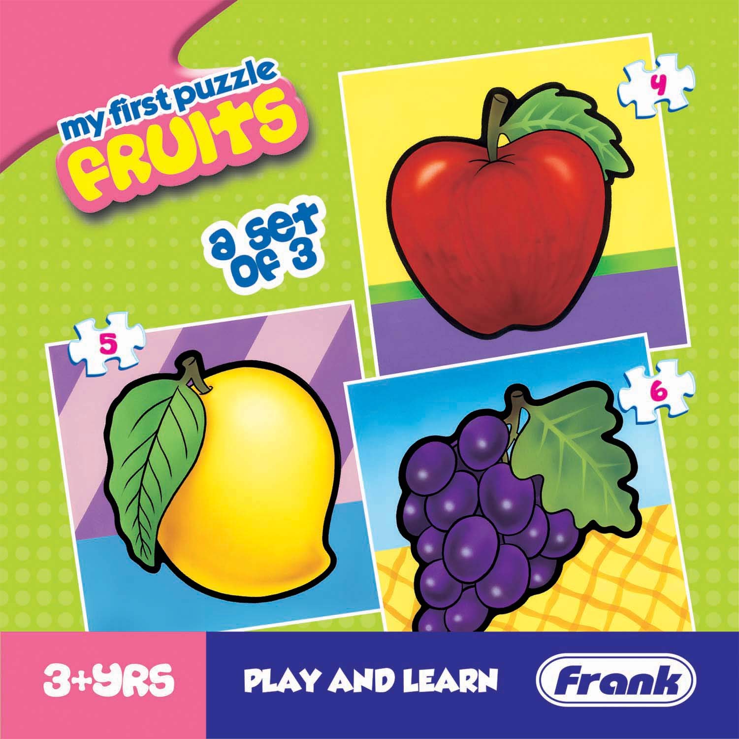 Frank Fruits & Vegetables Educational Puzzle Set for Kids Ages 3+ | Fun Learning Toy for Toddlers | Perfect for Preschool Learning & Family Game Night