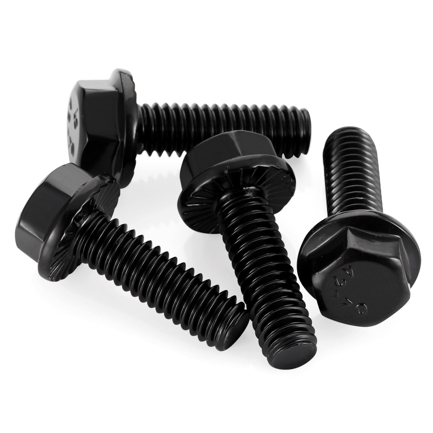 Stainless Steel A2 Black Hex Bolts DIN 6921 - 15 PCS for Machinery & Automotive