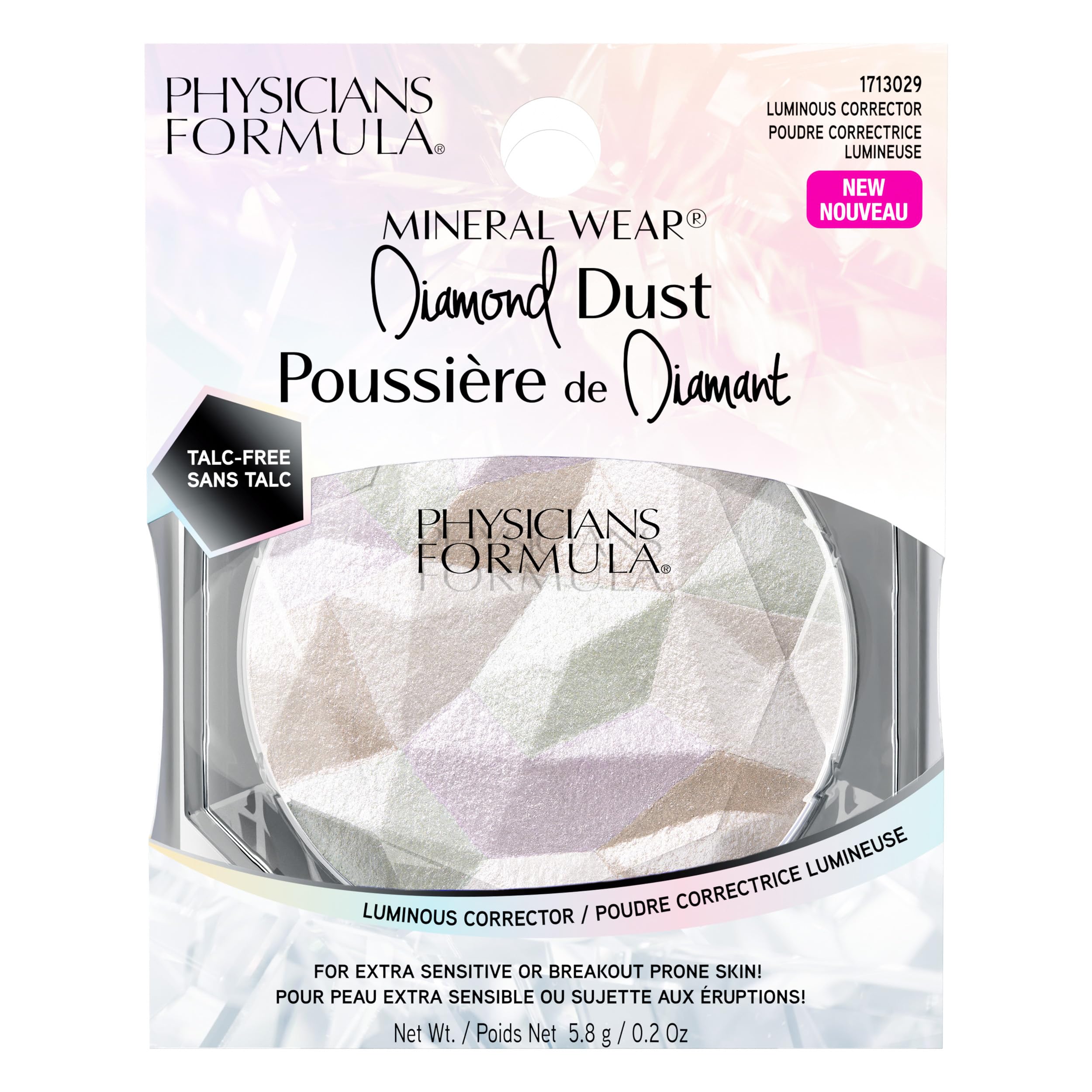 Physicians Formula Mineral Wear Diamond Dust Talc-Free Powder & Serum Hybrid - Radiant Soft-Focus Finish with Vitamin E & Diamond Dust | Cruelty-Free, Vegan Luminous Corrector | Perfect for Daily Wear & Special Occasion Makeup