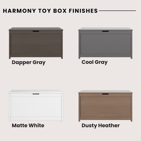 **Child Craft Harmony 33” Wooden Toy Storage Box – Large Kids’ Toy Chest with 6 Cubic Feet Capacity, 2 Safety Hinges & Ventilation Holes – Matte White – Perfect for Nursery, Playroom & Bedroom Organization**
