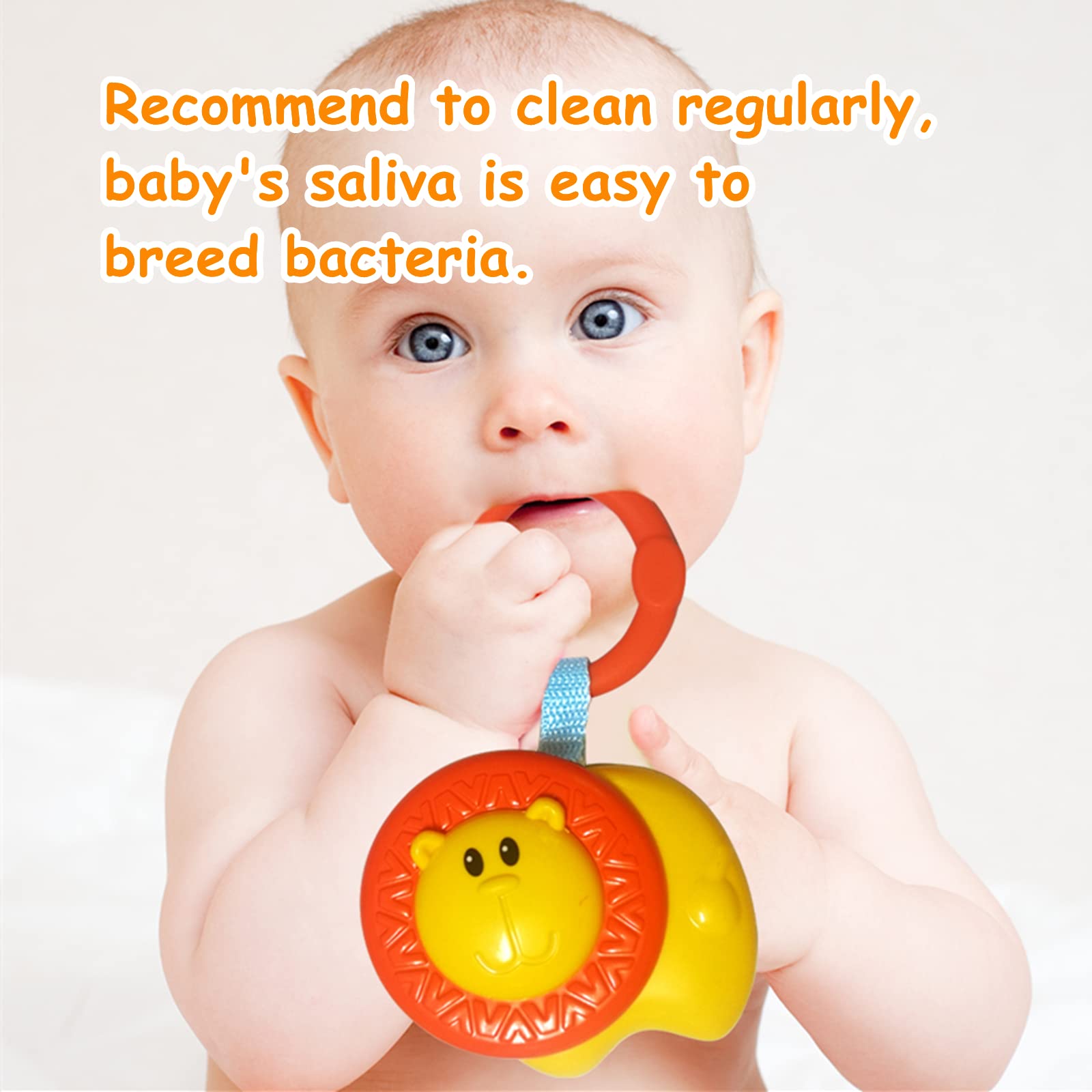 Cartoon Animal Hanging Rattle Toys for Babies - 4 Pack Handbells & Baby Rattles for Crib, Car Seat, Stroller - Perfect Newborn Gift for Birthdays & Travel | Stimulate Sensory Development & Playtime Fun