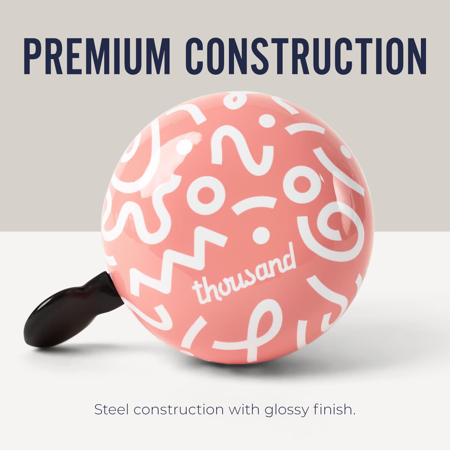 Thousand Jr. Bicycle Bell for Kids - Loud & Cute Ding Dong Bike Bell - Perfect for Children's Bicycles, Safety & Fun Riding in Parks or Neighborhoods