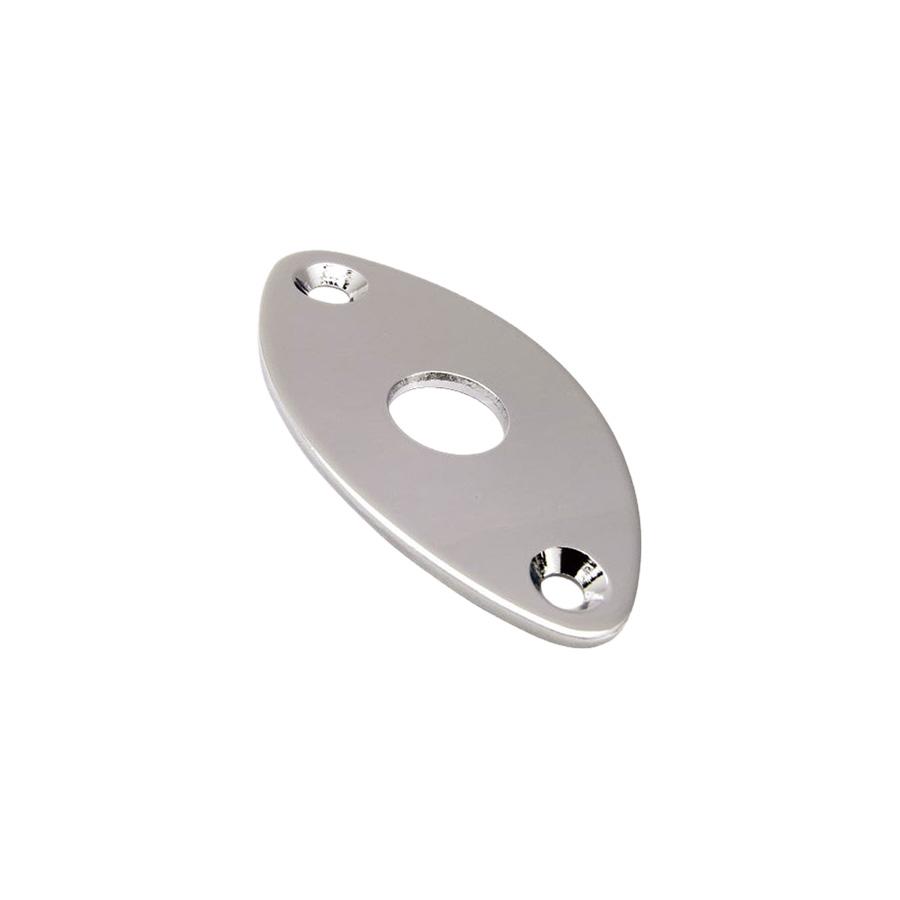 Gotoh Football Jackplate for Electric Guitar - Nickel Plated Bridge Plate - Perfect for Fender, Gibson & DIY Guitar Upgrades