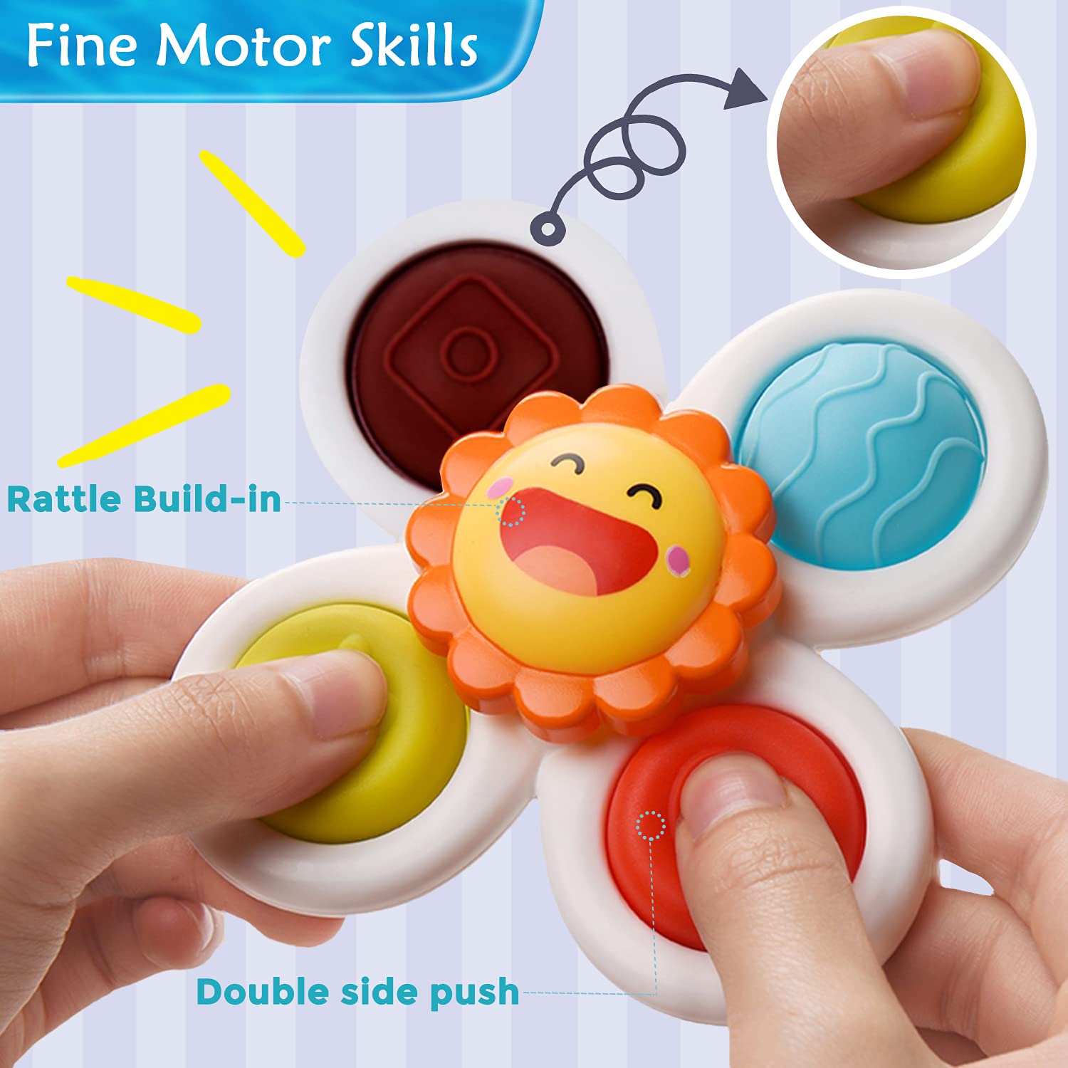 Baby Spinner Toy for 1-3 Year Olds - Sensory Fidget Toy for Toddlers | Perfect Gift for Birthdays & Christmas