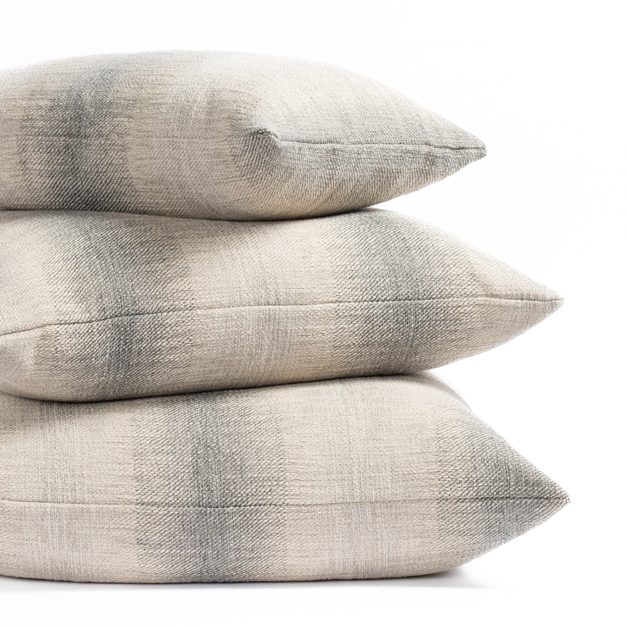 Tahoe Stripe 22x22 Decorative Throw Pillow Cover - Blue Smoke Design for Sofa, Bed & Home Decor