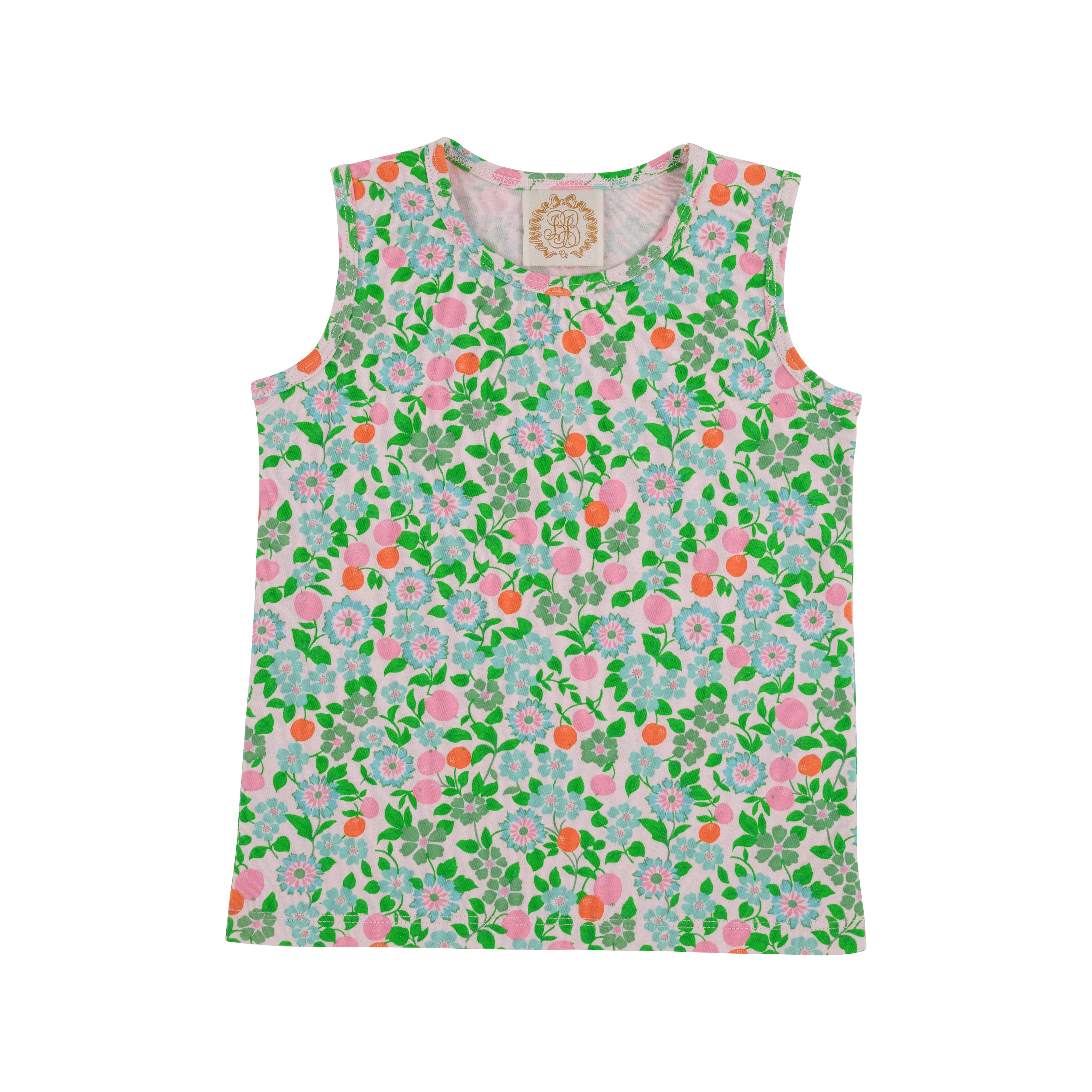 Beaufort Bonnet Tay Tay Tank Top - Women's Casual Summer Blouse in Natchez & Nectarines Colors | Perfect for Beach Outings, Music Festivals & Street Style Fashion