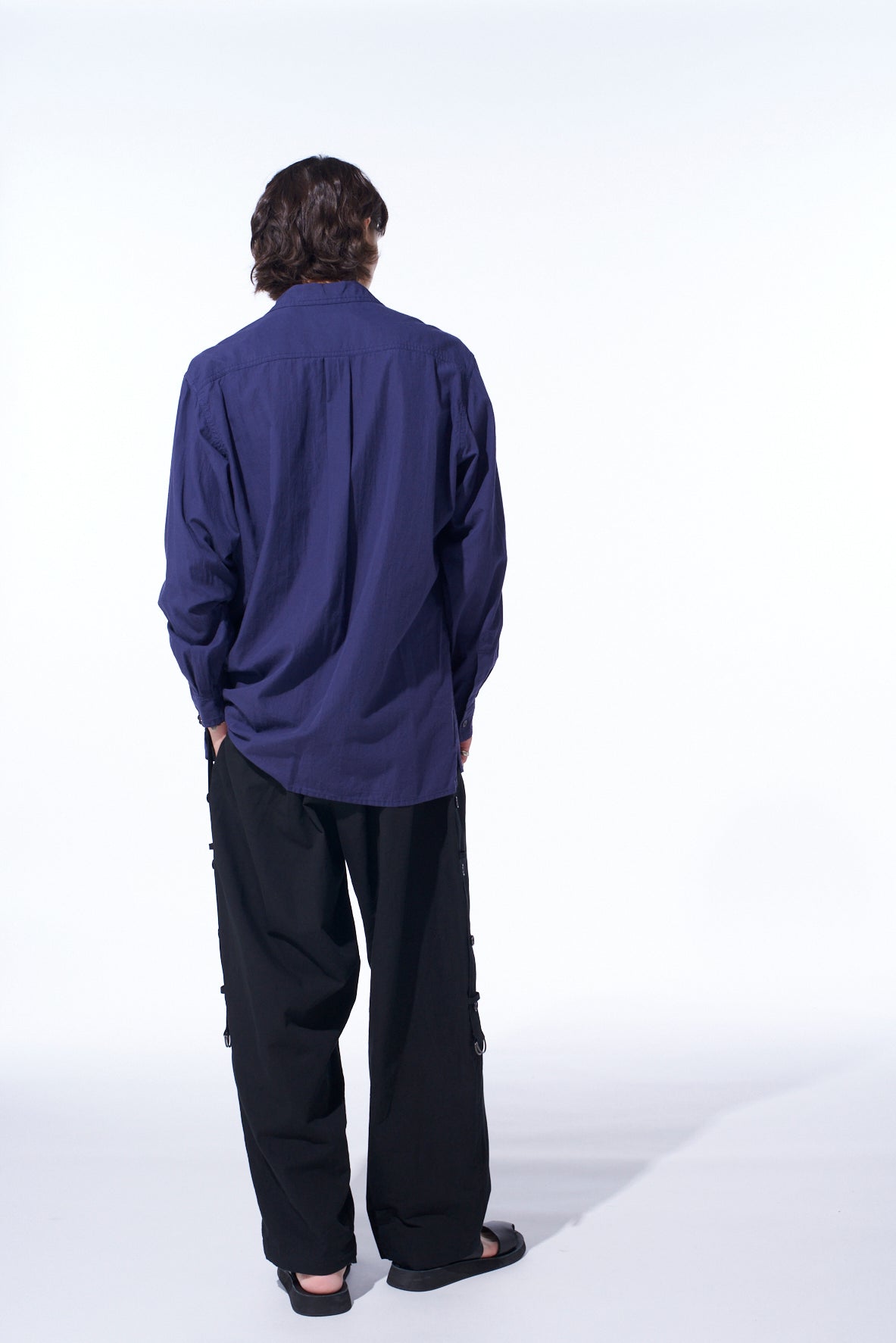 Premium Loose Fit Chambray Broadcloth Shirt for Men - Comfortable Open Collar Casual Shirt for Work, Travel & Everyday Wear