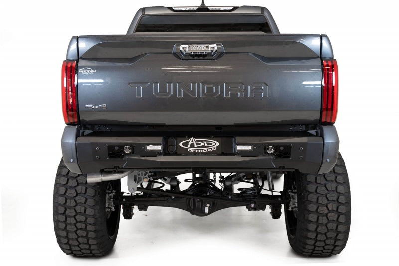 Addictive Desert Designs 22-23 Toyota Tundra Stealth Fighter Winch Rear Bumper - Heavy Duty Off-Road Bumper for Adventure & Towing