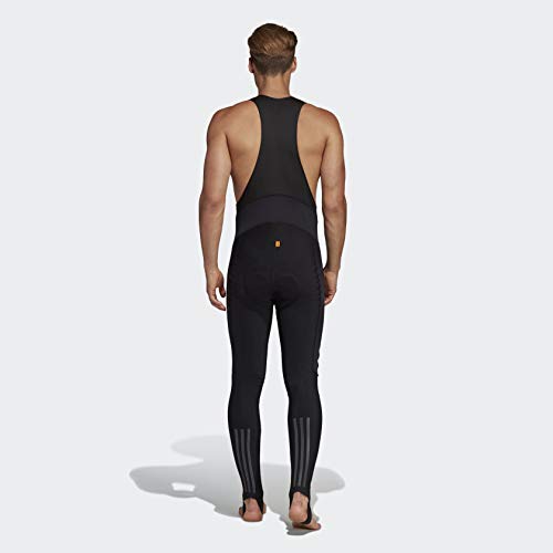 Adidas Men's Climawarm Padded Winter Bib Tights - Thermal Cycling Pants for Cold Weather Riding, Running & Outdoor Sports