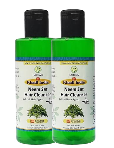 Neem Sat Shampoo 210ml (Pack of 2) - Natural Ayurvedic Hair Care for Dandruff & Scalp Health - Perfect for Daily Use & Sensitive Scalps