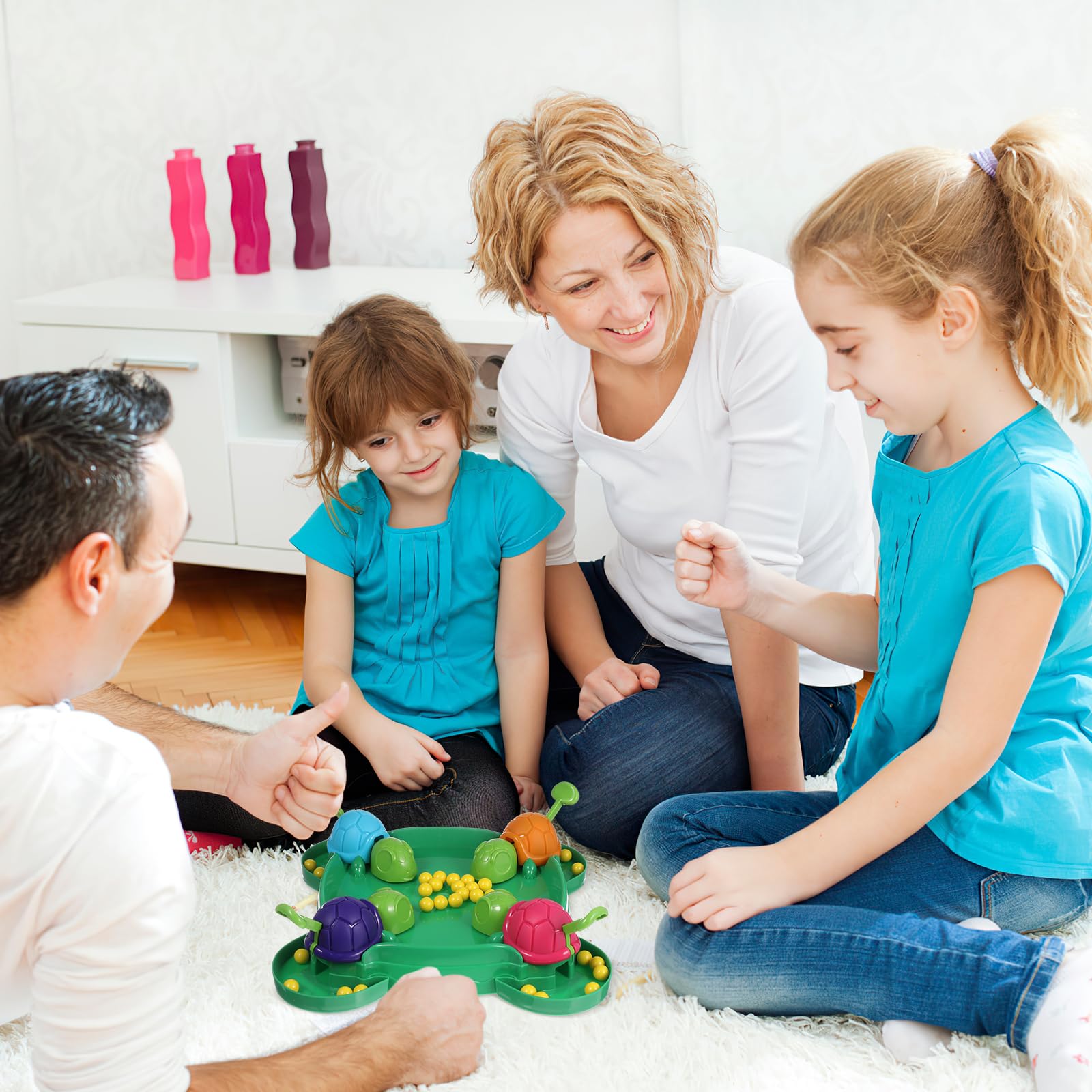 Hungry Bins Board Game - Fun Preschool Educational Toy for Kids Ages 3-6 | 2-4 Player Table Bean Toss Game for Early Learning & Family Game Night